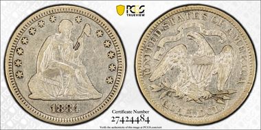 1884 25C XF40