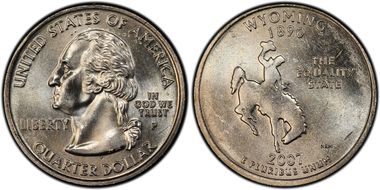 2007-P 25C Wyoming DDR FS-803 MS65