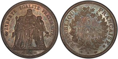 1876-K 5 Fr Gad-745a F-334 MS66