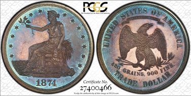 1874 T$1 PR66+