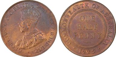 1925 1/2D MS64+ RB