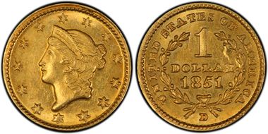 1851-D G$1 MS63