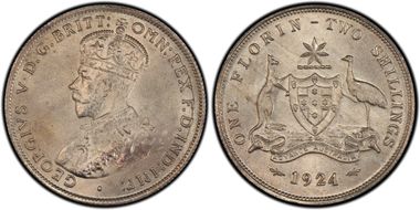 1924(m,sy) Florin MS65