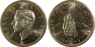 1952 5 Shil 300th Ann Founding of Capetown PL66