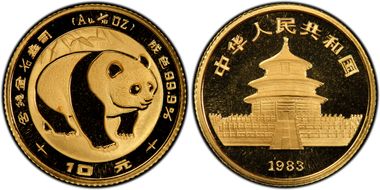 1983 10 Yn Panda Gold PAN-9A MS69