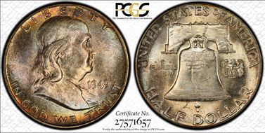 1949 50C Obv Die Clash FS-402 MS66FBL