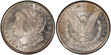 1880/79-S $1 VAM 9, Doubled 18-0 MS66
