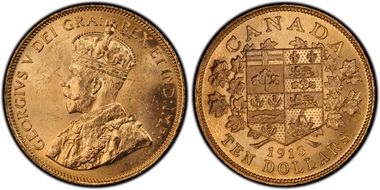 1913 $10 Gold Reserve MS63+