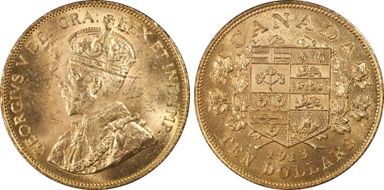 1913 $10 Gold Reserve MS63+
