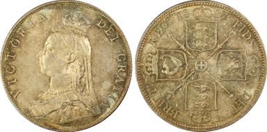 1887 Florin S-3925 Jubilee Head MS64