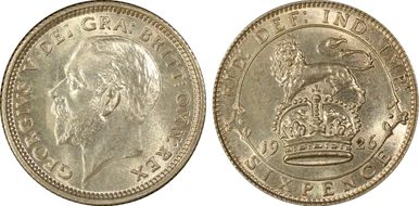 1926 6D S-4034 Mod Effigy MS65