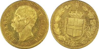 1882-R 20 L KM-21  Au MS64+
