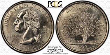1999-P 25C Connecticut MS67