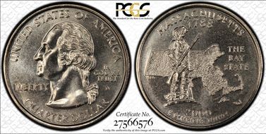 2000-D 25C Massachusetts MS67