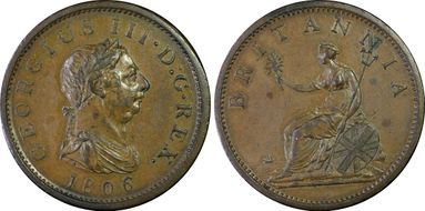 1806 1D S-3780 AU58BN