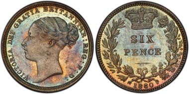 1880 6D S-3912 3rd Head MS65