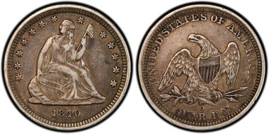 1840-O 25C Drapery XF40