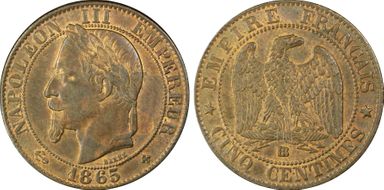 1865-BB 5C Gad-155 F-117 MS63BN