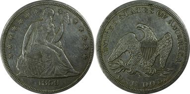 1859-S $1 AU50