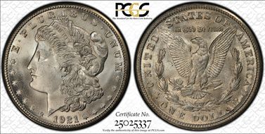 1921-S $1 MS65+