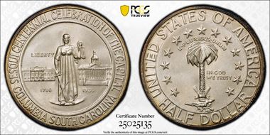 1936 50C Columbia MS68