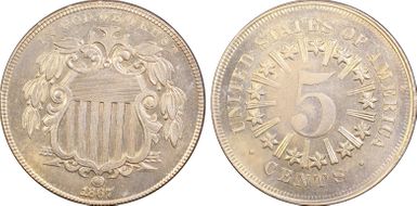 1867 5C Rays MS65
