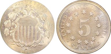 1867 5C No Rays RPD FS-1308 MS64