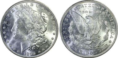 1892 $1 MS62