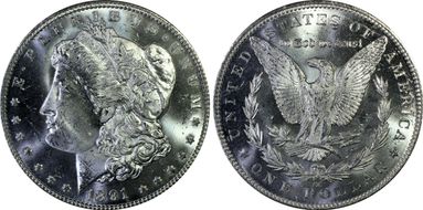 1891-CC $1 MS63+