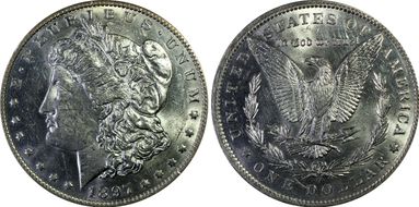 1897-O $1 AU58
