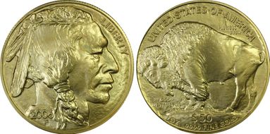 2006 $50 American Buffalo .9999 Fine Gold MS69