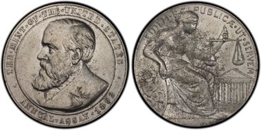 1893 Medal JK-AC-37 Aluminum Benjamin Harrison SP1