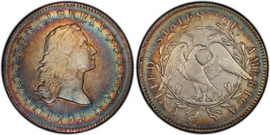 1795 $1 Silver Plug, BB-21 VF20