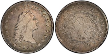 1795 $1 Flowing Hair, BB-25 VF20