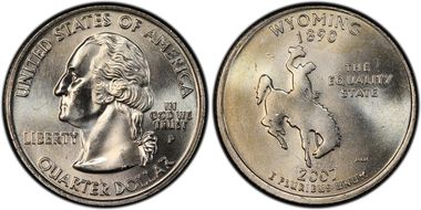 2007-P 25C Wyoming DDR FS-803 MS65