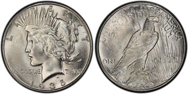 1935-S $1 MS64