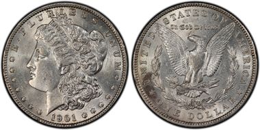 1901 $1 VAM 3, Shifted Eagle, DDR AU58