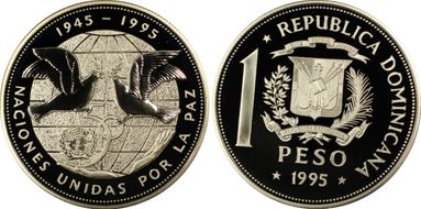 1995 Peso UN-Peace PR70DCAM