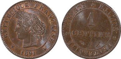 1891-A 1C Gad-88 F-104 MS64BN