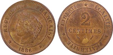 1886-A 2C Gad-105 AU55BN