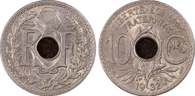 1932 10C Gad-286 F-138 MS62