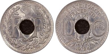 1924 10C Gad-286 F-138 Poissy MS64