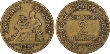 1927 2 Fr Gad-533 F-267 VF35