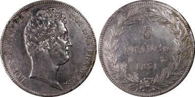 1831-K 5 Fr Gad-676 F-315 Tête nue N1