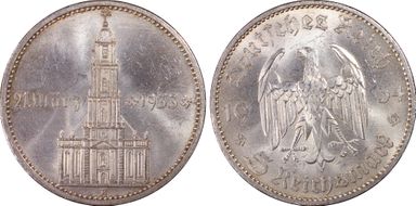 1934-A 5 Mk Potsdam w/Date J-356 MS64