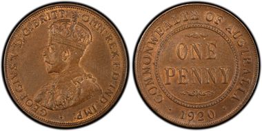 1920 //.  1D Dot Below Indian Obverse MS62BN