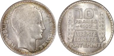 1930 10 Fr Gad-801 F-360 MS65+