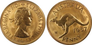1957 Y. (p) 1D Matte PR66RD