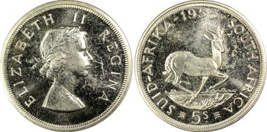 1955 5 Shil PR65
