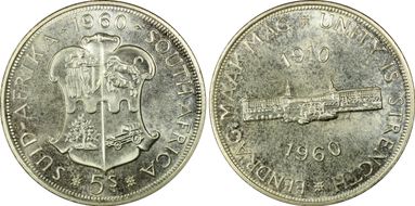 1960 5 Shil 50th Anniversary SA Union PL66